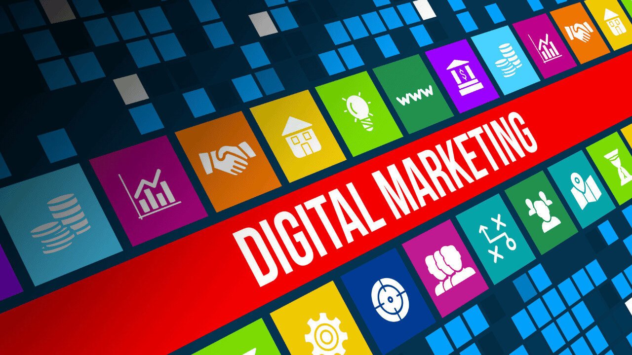 Small business owners discussing their digital presence strategy in a local community setting.