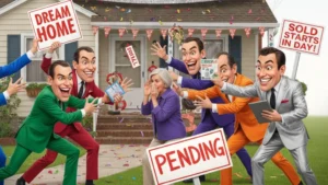 Homebuyer deciding which realtor to choose for a property deal